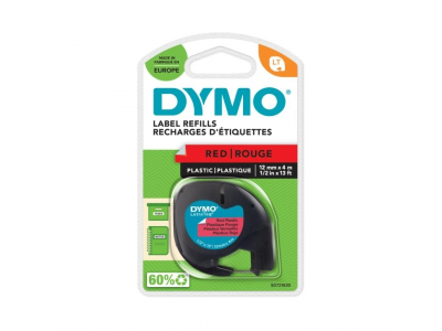 Marķēšanas lente Dymo LetraTag, 12mmx4m, sarkana NE912037 5411313912037