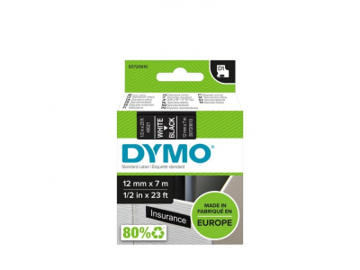 Marķēšanas lente DYMO D1 12mmx7m balta/melna NE450218 5411313450218