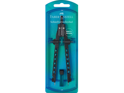 Cirkulis Faber-Castell, melns ar ziliem spīdumiems FC743408 4005401743408