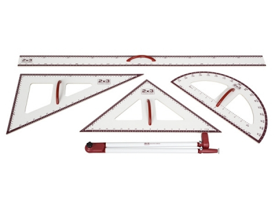 Lineālu komplekts 2x3 AS140, magnētiskām tāfelēm, 5gab/iep 2X583168 5907695583168