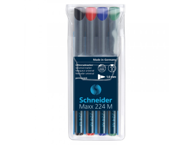 Noturīgais marķieris SCHNEIDER kodoskopa plēvēm OHP Maxx 224M, 1 mm, 4 krāsas  