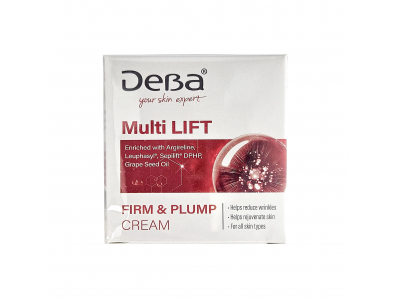 
				DeBa Multi Lift Firm &amp; Plump Atjauninošs sejas krēms ar vitamīnu un liftinga kompleksu, 50 ml  3800038935261