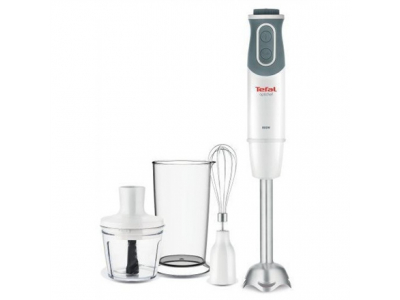 TEFAL | Blender | Optichef 3-in-1 HB643138 | Hand Blender | 800 W | Number of speeds 20 | Turbo mode | Chopper | White/Grey HB643138 3016661150036