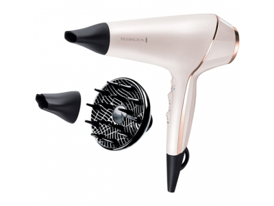 Remington | Hair dryer | ProLuxe AC9140 | 2400 W | Number of temperature settings 3 | Ionic function | Diffuser nozzle | White/Gold/Black AC9140 4008496873449