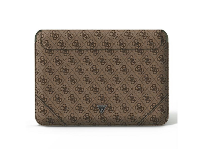 Guess Sleeve GUCS16P4TW 16" brązowy |brown 4G Uptown Triangle logo GUCS16P4TW 3666339039974