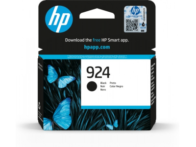 HP 924 (4K0U6NE) Tintes kasetne, Black 4K0U6NE 196786147395