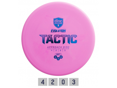 Discgolf DISCMANIA Midrange driver SOFT EXO TACTIC Evolution Pink 4/2/0/3 100136 9900090215036