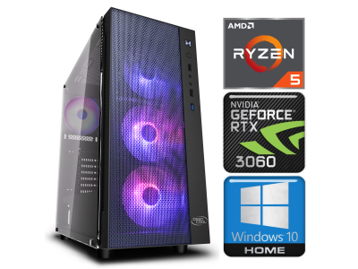 PSV Ryzen 5 5600X 8GB 240SSD M.2 NVME+2TB RTX3060 12GB WIN10 RW18852WH EWH411518852