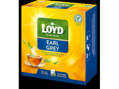 Aromatizēta melnā tēja LOYD Early Grey 75x1.7g  