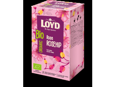 Aromatizēta zāļu-augļu tēja LOYD Rose Rosehip, BIO, 20x2g  