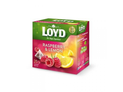 Augļu tēja LOYD Pyramids ar aveņu un citronu garšu, 20x2 g  