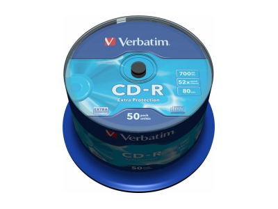 Matricas CD-R Verbatim 700MB 1x-52x Extra Protection 50 Pack Spindle 43351V 023942433514