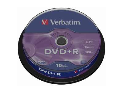 Matricas DVD+R AZO Verbatim 4.7GB 16x 10 Pack Spindle 43498V 023942434986