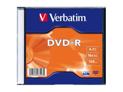 Matricas DVD-R AZO Verbatim 4.7GB 16x, 20 Pack Slim 43547V 023942435471