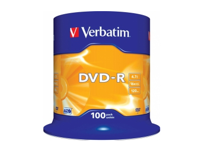 Matricas DVD-R AZO Verbatim 4.7GB 16x 100 Pack Spindle 43549V 023942435495