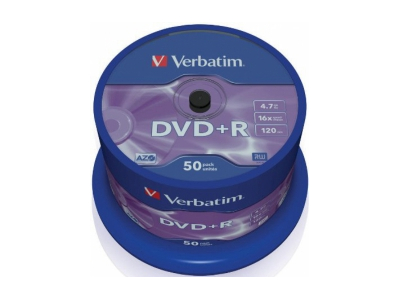 Matricas DVD+R AZO Verbatim 4.7GB 16x 50 Pack Spindle 43550V 023942435501