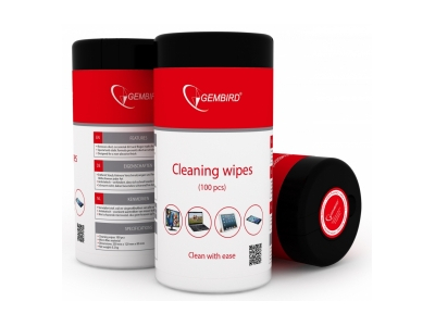 Salvetes Gembird Cleaning wipes TFT / LCD 100 gab CK-WW100-01 8716309085694