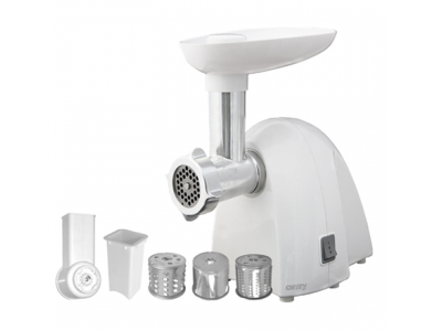 Meat mincer | Camry | CR 4802 | White | 600-1500 W | Number of speeds 1 | Middle size sieve, mince sieve, poppy sieve, plunger, sausage filler, vegatable attachment. CR 4802 5908256830226