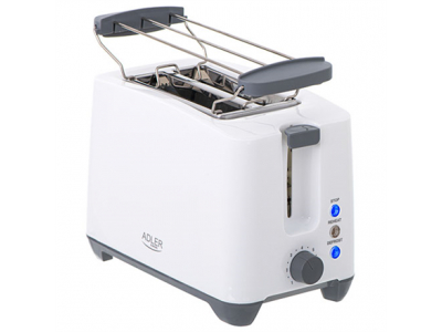 Adler | Toaster | AD 3216 | Power 750 W | Number of slots 2 | Housing material Plastic | White AD 3216 5902934838238