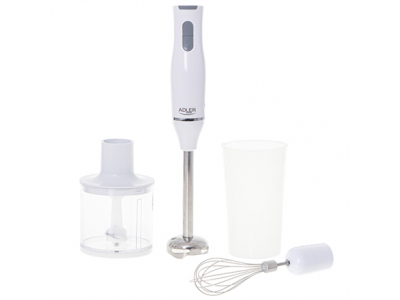 Adler | Hand blender set | AD 4620 | Hand Blender | 800 W | Number of speeds 2 | Chopper | White AD 4620 5903887800051