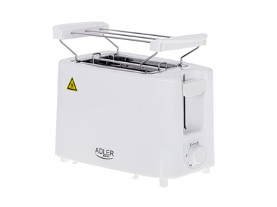 Adler | Toaster | AD 3223 | Power 750 W | Number of slots 2 | Housing material Plastic | White AD 3223 5903887805179