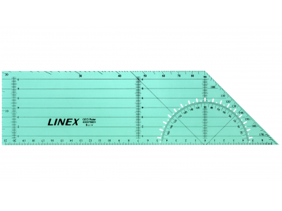 Universāls lineāls ģeometrijai LINEX Geo, zaļš  