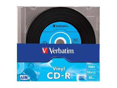 Matricas CD-R AZO Verbatim 700MB Vinyl 1x-52x, 10 Pack Slim 43426V 023942434269