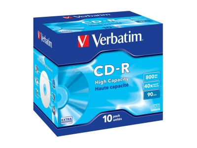 Matricas CD-R Verbatim 800MB 1x-40x Extra Protection, 10 Pack Jewel 43428V 023942434276