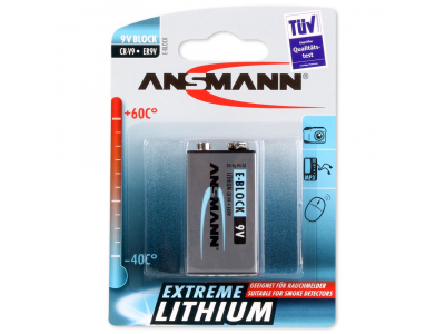 Litija baterija 9V  (6FR61,1604LC,1222, U9VL) ANSMANN ANSMANN 4013674003754