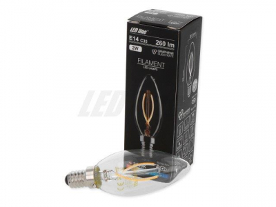 Spuldze LED line® E14 FILAMENT 180-265V 2W 260lm 2700K C35 LED line 5901583249051