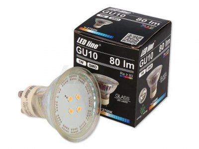 Spuldze LED line® GU10 SMD 220-260V 1W 80lm 2700K LED line 5901583242250