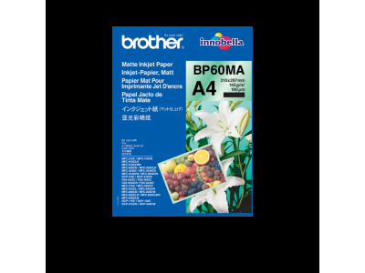 BP-60MA Matt A4 Brother papīrs 145 g/m2, 25loksnes BP60MA 4977766628518