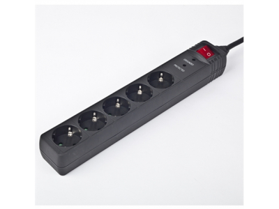 Surge Protector SPG5-C-10/ 3 m/ 5 Sockets/ Black SPG5-C-10 8716309065504