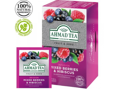 Tēja AHMAD Alu MIXED BERRIES, 20 maisiņi x 2 g paciņā  