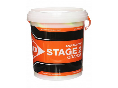 Tennis balls Dunlop STAGE 2 ORANGE 60-bucket ITF 601343 045566167903