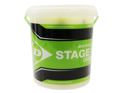 Tennis balls Dunlop STAGE 1 GREEN 60-bucket ITF 601342 045566167897 