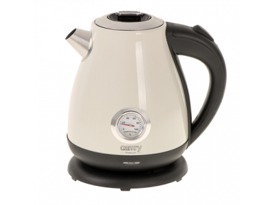 Camry | Kettle with a thermometer | CR 1344 | Electric | 2200 W | 1.7 L | Stainless steel | 360° rotational base | Cream CR 1344 creme 5903887807029