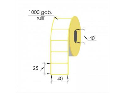 Termo uzlīmes 40x25mm 1000uzl rul TR334025 