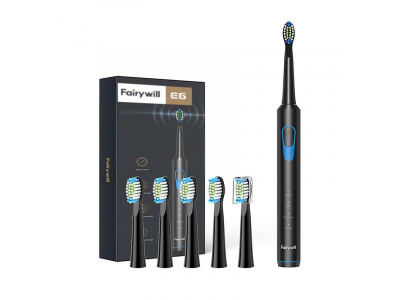 FairyWill Sonic toothbrush with head set FW-E6 (Black) 6EUFWE6+6BK 6973734200043