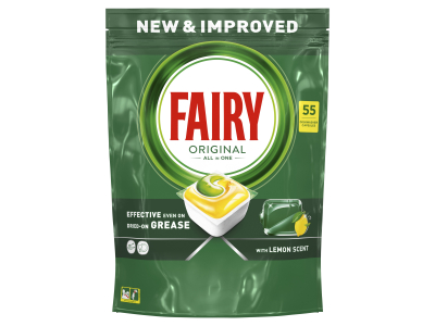 FAIRY ALL IN 1 LEMON trauku mazgāšanas kapsulas 55 gab.  