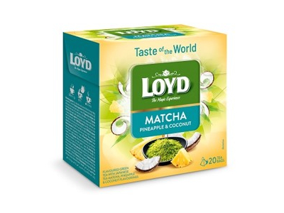 Zaļā tēja LOYD Matcha ar ananasu un kokosriekstu g. 20gb. x 1.5g  