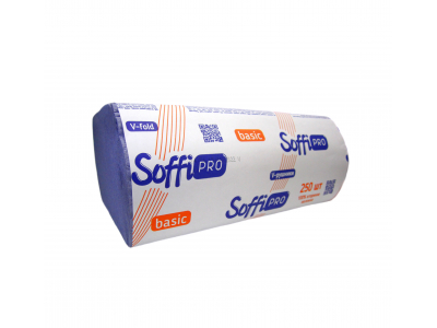 
				SOFFIPRO BASIC V-veida locījuma papīra dvieļi, 1 kārta, violeti, 250 gab.  4820003837207