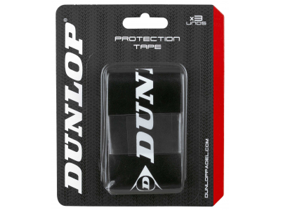 Padel racket protective tape DUNLOP  blister 3 pcs black/white 623793 045566300485