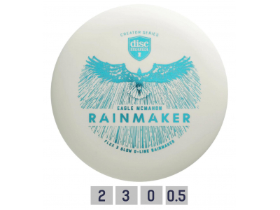 Discgolf DISCMANIA Putter Glow D-LINE FLEX 3 Rainmaker Eagle Mcmahon White 2/3/0/0,5 958213 6430074958213