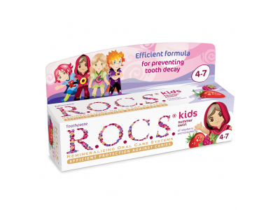 
				R.O.C.S. KIDS Zobu pasta bērniem ar aveņu un zemeņu garšu, 35 ml  4607034470517