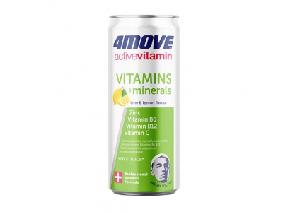 Vitamīnu ūdens 4 MOVE ar minirāliem, bundžā, 0.33l  