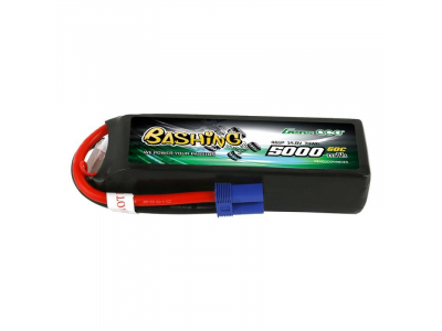 Gens Ace Bashing 5000mAh 14.8V 4S1P 60C EC5 LiPo Battery GEA50004S60E5 6928493302675