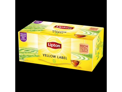 Melnā tēja LIPTON YELLOW LABEL, 50 maisiņi paciņā  