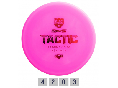 Discgolf DISCMANIA Midrange driver HARD EXO TACTIC Evolution Pink 4/2/0/3 950026 9900090226797