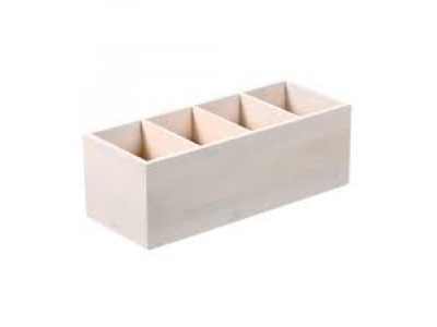 PIEDERUMU STATĪVS -ORGANIZATORS 35x12x14CM, BEICĒTI BALTS, BAMBUSS, FSC, Kesper DE7657850 4000270578502